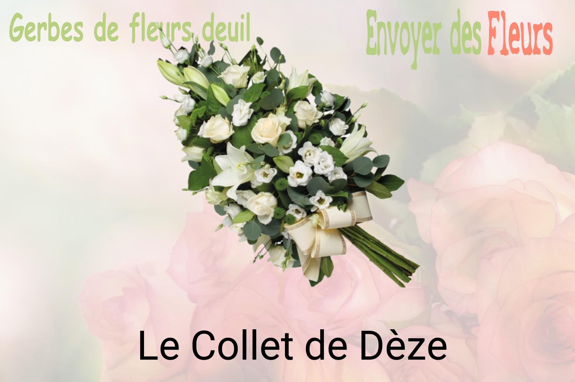 Gerbe de fleurs de deuil livrée à Le Collet-de-Dèze